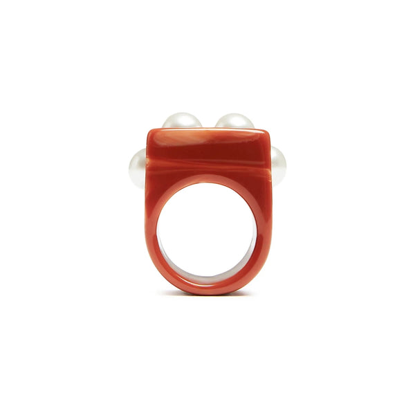 Ileana Makri Nefertiti Ring Solid Pink