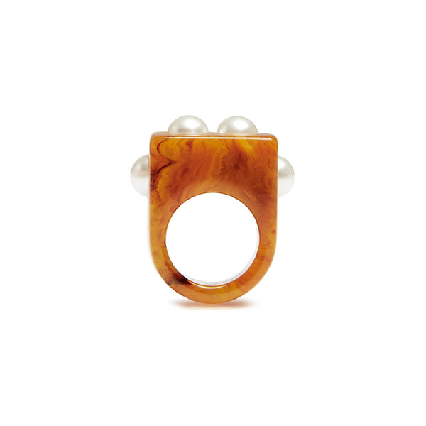 Ileana Makri Nefertiti Ring Solid Rust