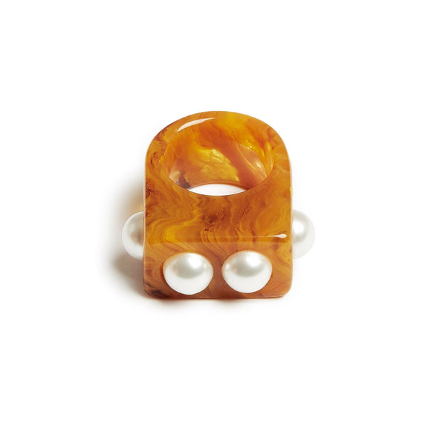 Ileana Makri Nefertiti Ring Solid Rust