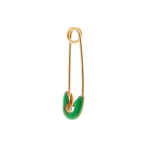 Ileana Makri Neon Green Enamel Safety Pin Earring