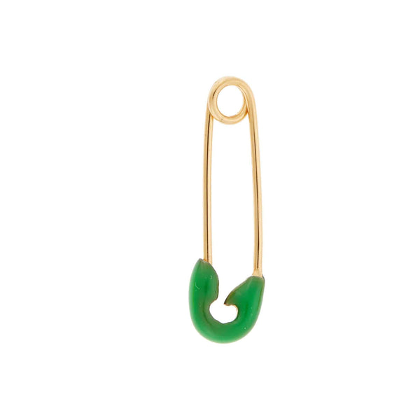 ileana makri Neon Green Enamel Safety Pin Earring