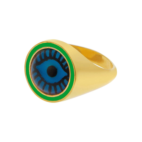 ileana makri Neon Green Evil Eye Chevalier