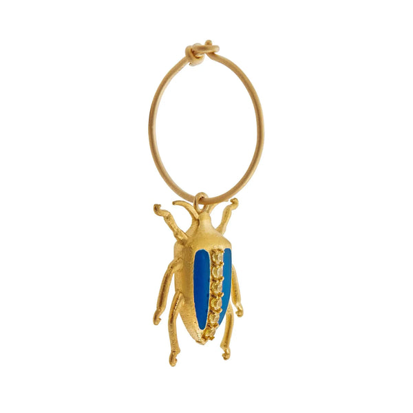Ileana Makri Neon Leaf Beetle Hoops Blue Yellow