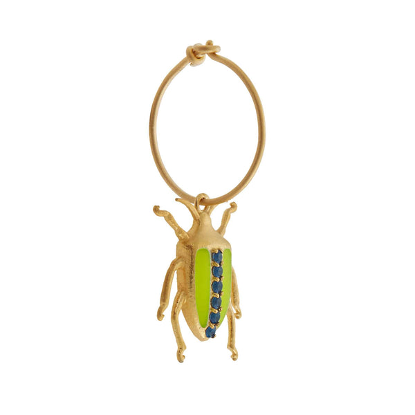 Ileana Makri Neon Leaf Beetle Hoops Yellow Blue