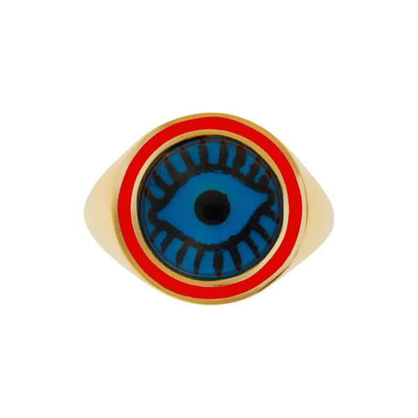 Ileana Makri Neon Orange Evil Eye Chevalier