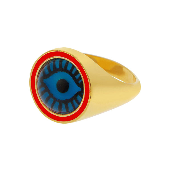 ileana makri Neon Orange Evil Eye Chevalier