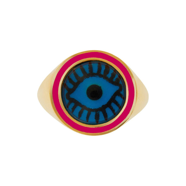 Ileana Makri Neon Pink Evil Eye Chevalier