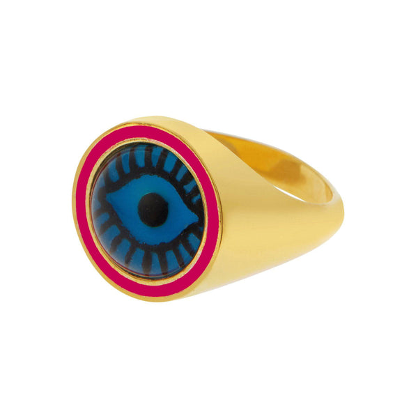 Ileana Makri Neon Pink Evil Eye Chevalier