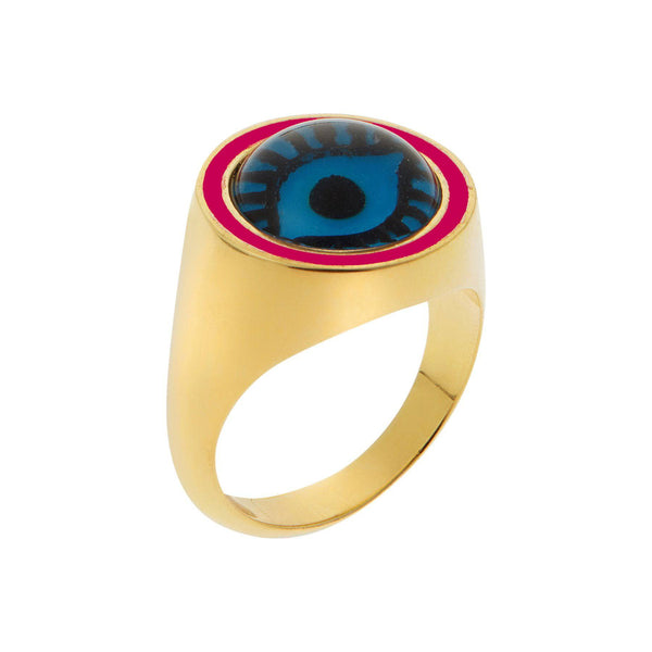 Ileana Makri Neon Pink Evil Eye Chevalier