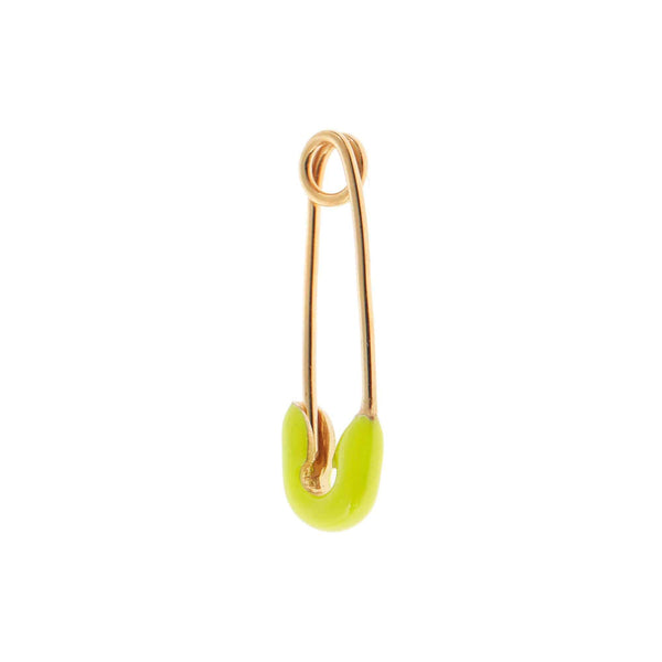 Ileana Makri Neon Yellow Enamel Safety Pin Earring