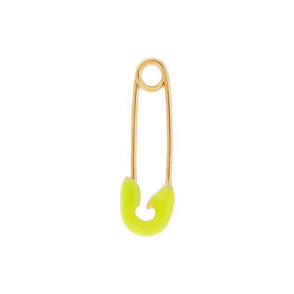 ileana makri Neon Yellow Enamel Safety Pin Earring
