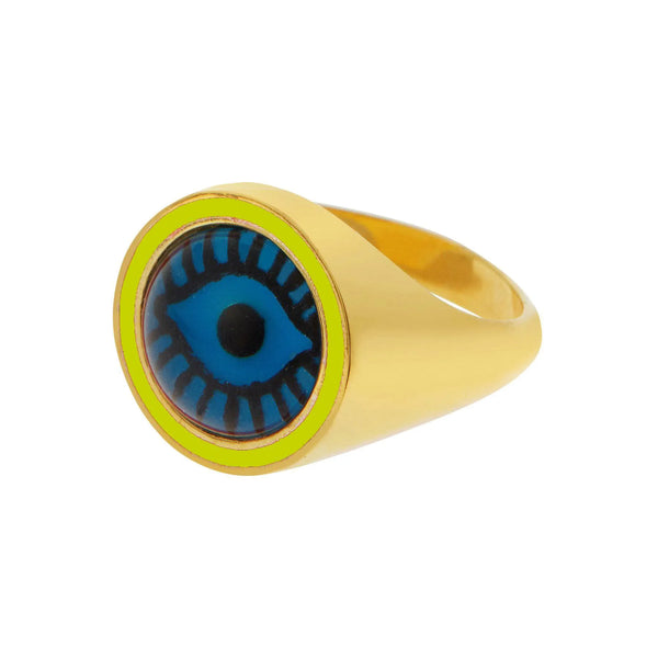ileana makri Neon Yellow Evil Eye Chevalier