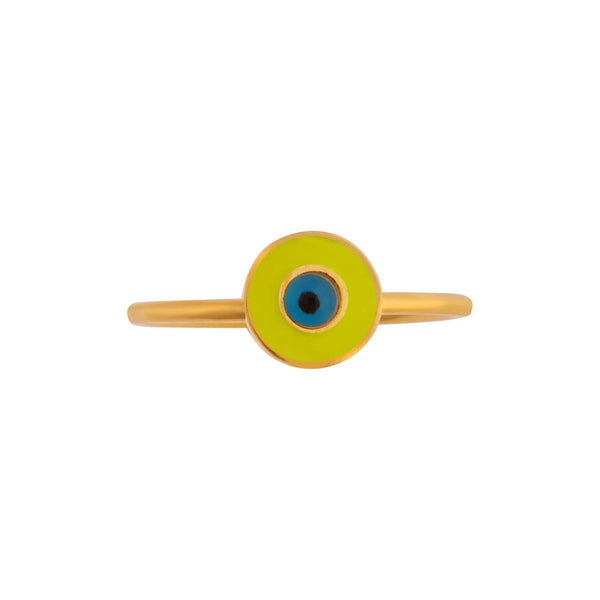 Ileana Makri Neon Yellow Eye Ring