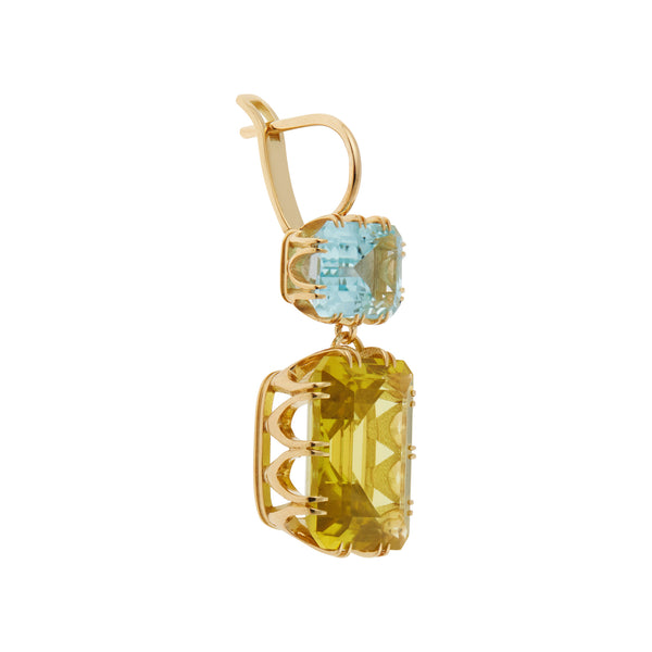 Ileana Makri Oblong Crown Blue & Lemon Topaz