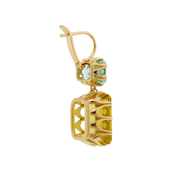 Ileana Makri Oblong Crown Blue & Lemon Topaz