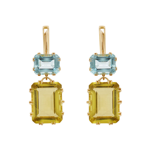 ileana makri Oblong Crown Blue & Lemon Topaz