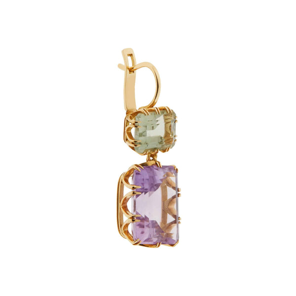 Ileana Makri Oblong Crown Green & Pink Amethyst