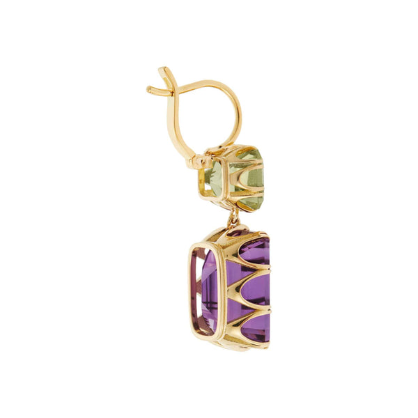 Ileana Makri Oblong Crown Green & Pink Amethyst