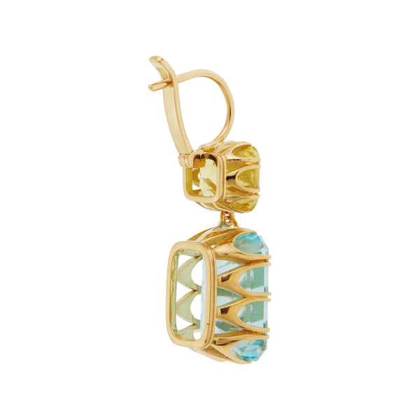 Ileana Makri Oblong Crown Lemon & Blue Topaz