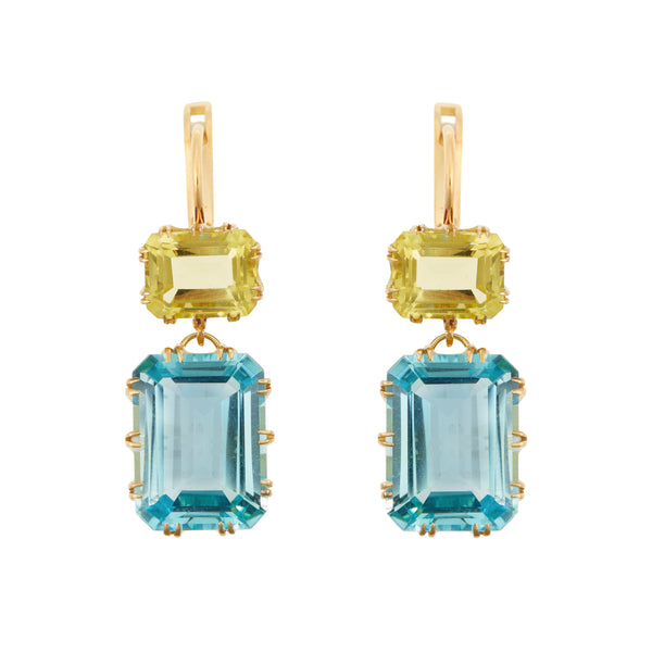 ileana makri Oblong Crown Lemon & Blue Topaz