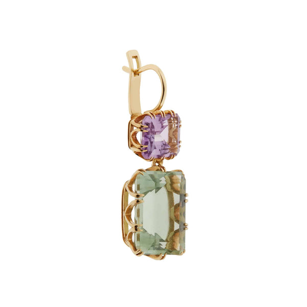 Ileana Makri Oblong Crown Pink & Green Amethyst