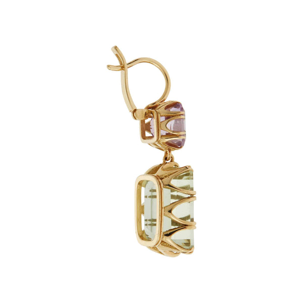 Ileana Makri Oblong Crown Pink & Green Amethyst