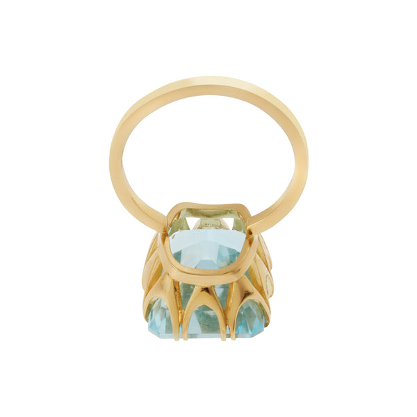 Ileana Makri Oblong Crown Solitaire Blue Topaz