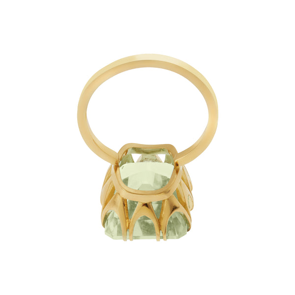 Ileana Makri Oblong Crown Solitaire Green Amethyst