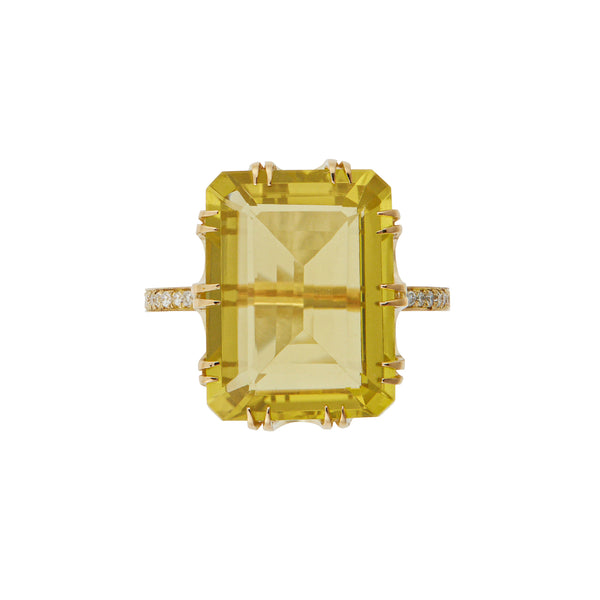 Ileana Makri Oblong Crown Solitaire Lemon Topaz