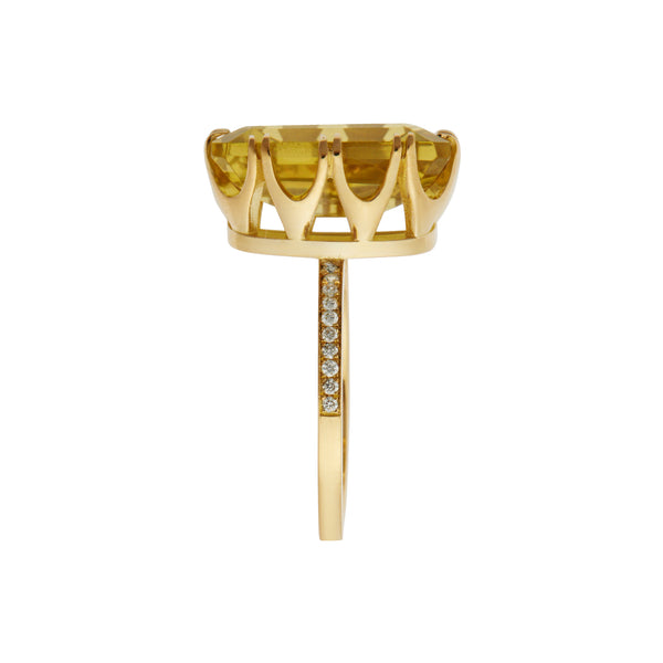 Ileana Makri Oblong Crown Solitaire Lemon Topaz