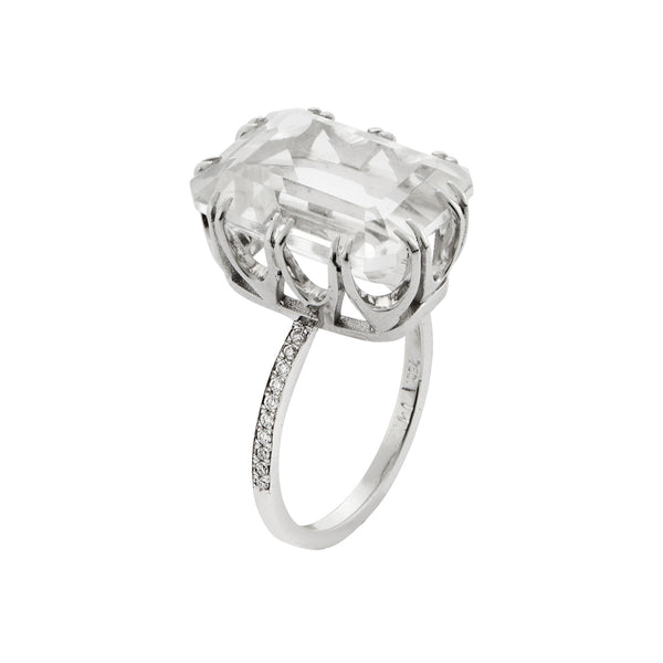 ileana makri Oblong Crown Solitaire White Topaz