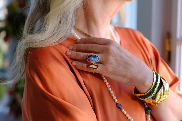 Ileana Makri Oblong Tile Ring Y-D