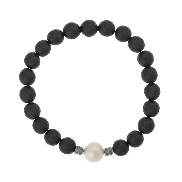 ileana makri Onyx & White Pearl Bracelet 44