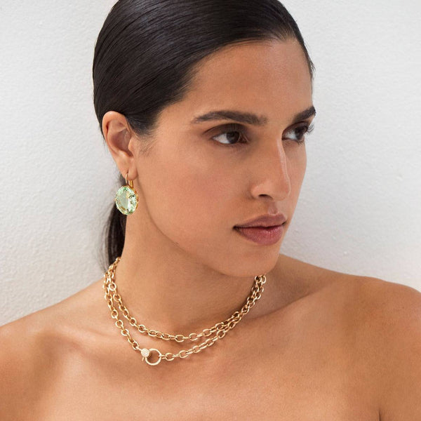 Ileana Makri Oval Crown Green Amethyst