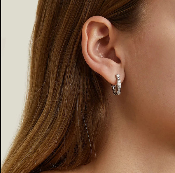 Ileana Makri Oval Rivulet Hoops W-D