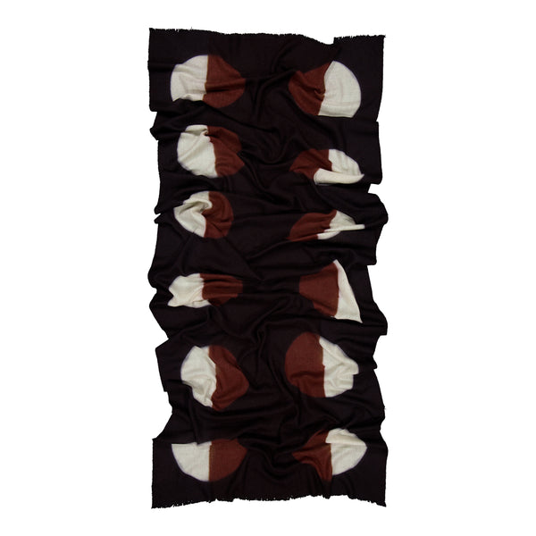 Ileana Makri Parade Scarf Black & Cognac