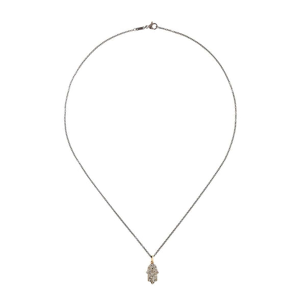 Ileana Makri Pavé Fatima Hand Pendant
