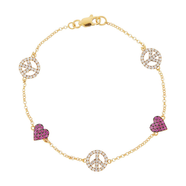 ileana makri Peace & Love Bracelet