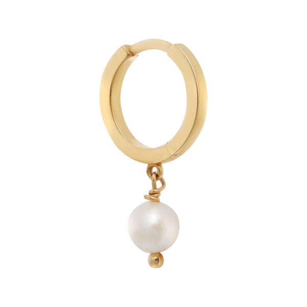 Ileana Makri Pearl Drop Mini Hoops Slv-yp
