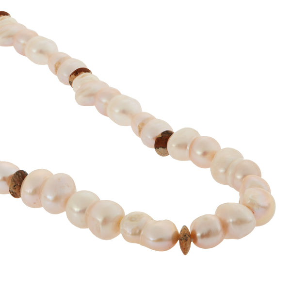 Ileana Makri Pearl & Jasper Drift Necklace 111 (45cm)