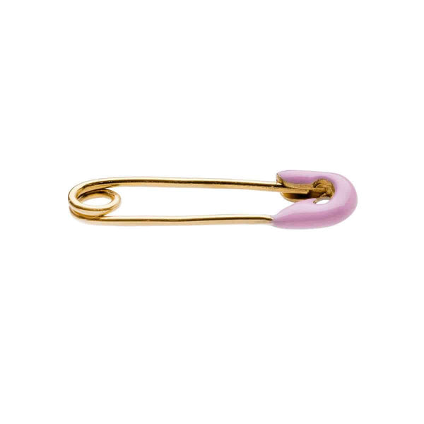 Ileana Makri Pink Enamel Safety Pin Earring