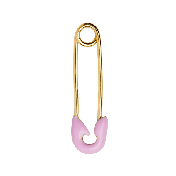 ileana makri Pink Enamel Safety Pin Earring