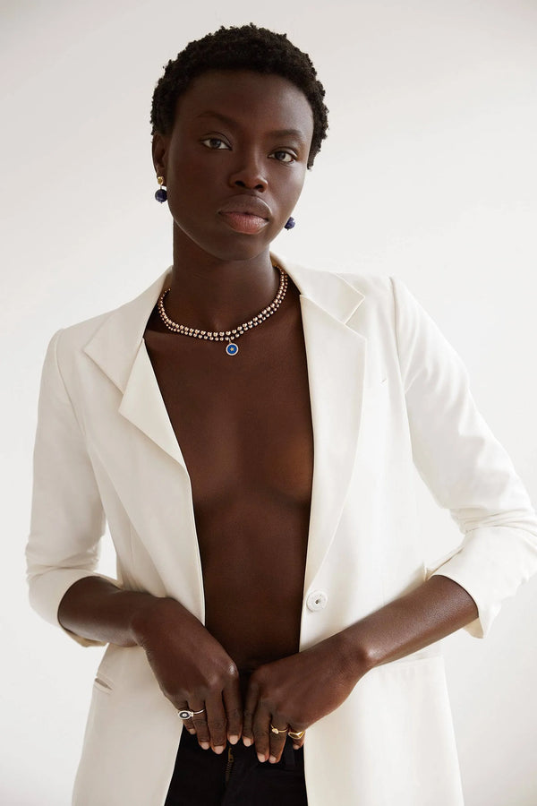 Ileana Makri Pink Hematite Blue Star