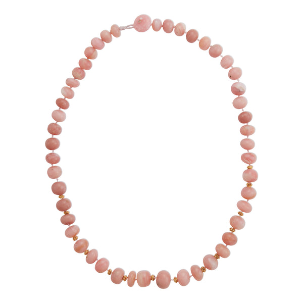 Ileana Makri Pink Opal Beaded Necklace 220 (40cm)