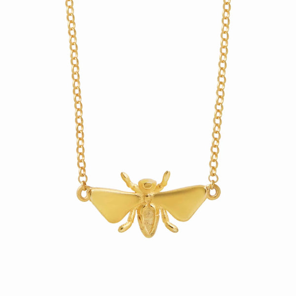 Ileana Makri Pink & White Bee Necklace