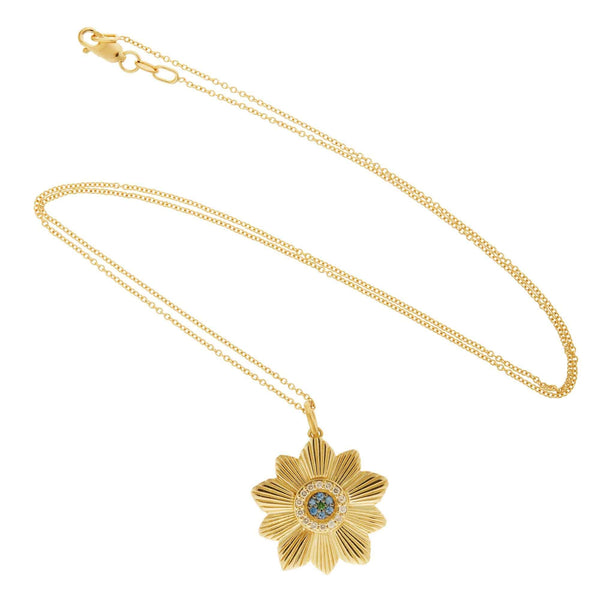 Ileana Makri Pleated Flower Eye Pendant Y