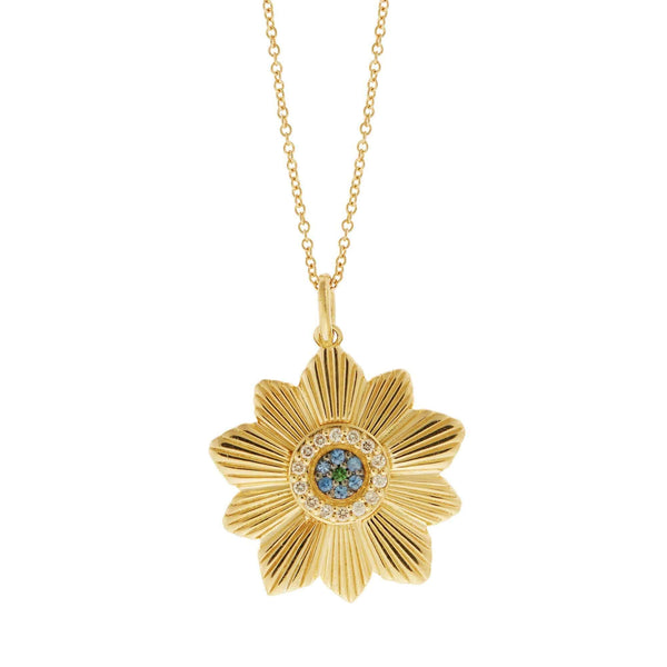 ileana makri Pleated Flower Eye Pendant Y