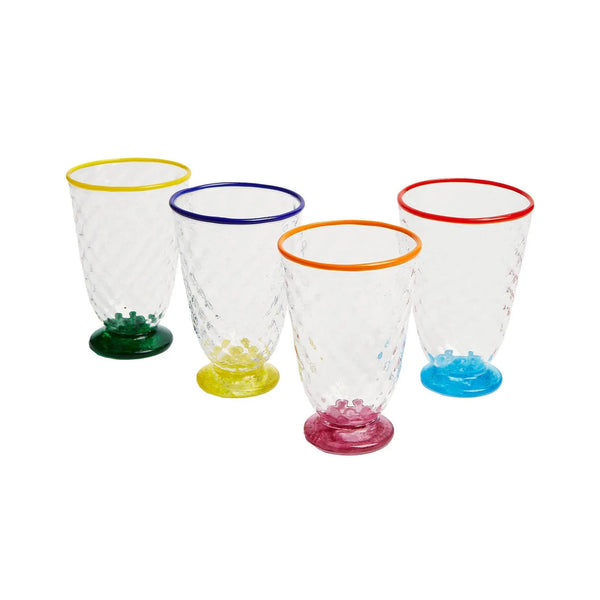 Ileana Makri Quilted Glasses Blue (Set Of 2)