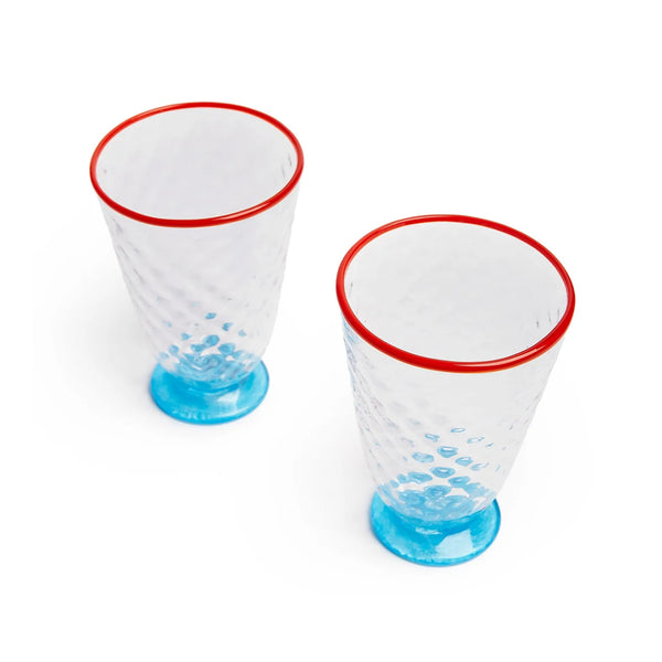 Ileana Makri Quilted Glasses Blue (Set Of 2)