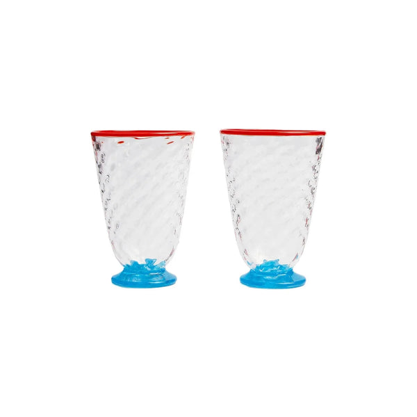 ileana makri Quilted Glasses Blue (Set of 2)